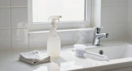 efficient minimalist bathroom cleaning