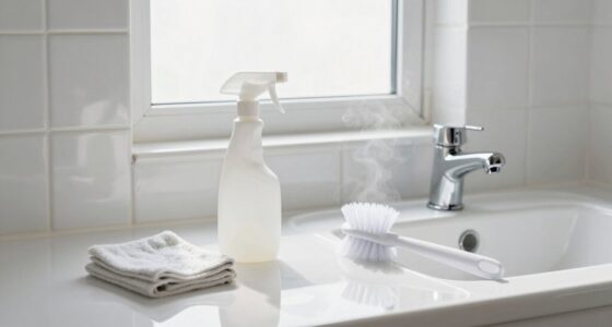 efficient minimalist bathroom cleaning