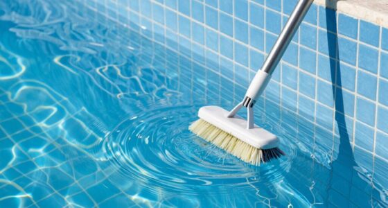 gentle pool wall brushing