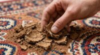 gently remove dried mud