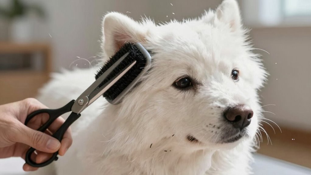 grooming reduces indoor shedding