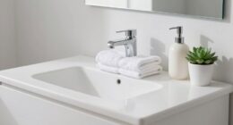 maintain clutter free bathroom surfaces