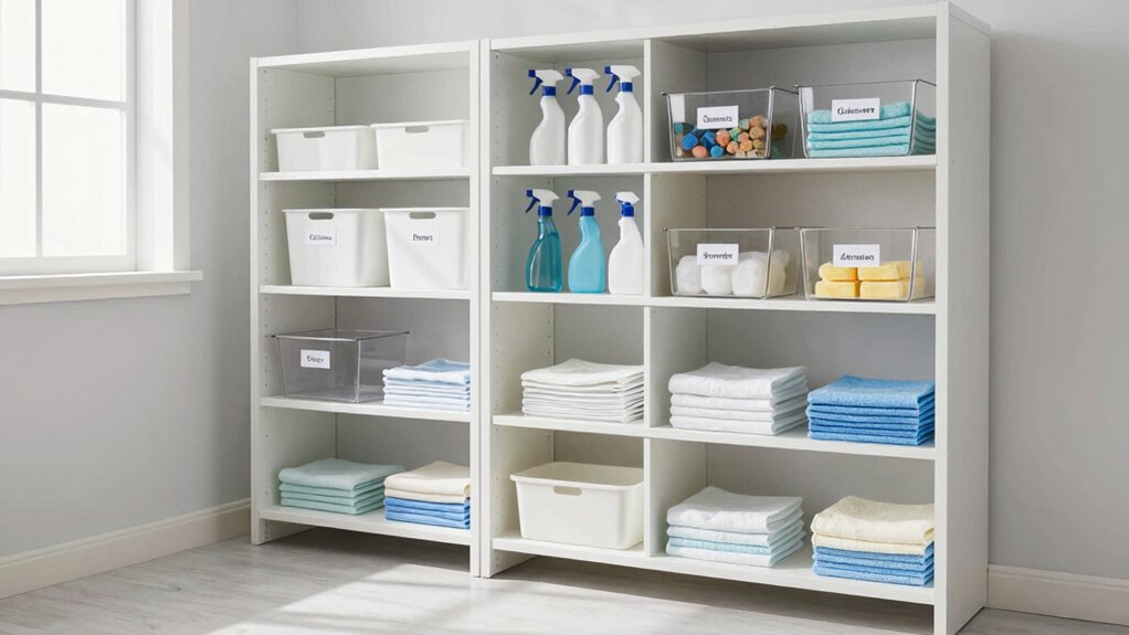optimize cleaning closet organization