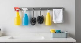 organize and store cleaning tools