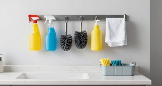 organize and store cleaning tools