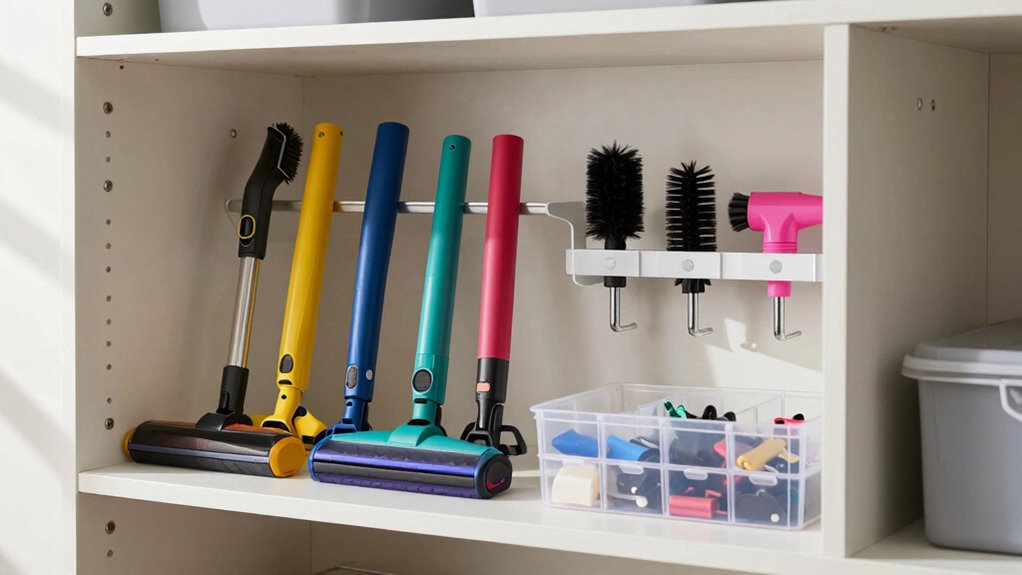 organize vacuum accessories effectively