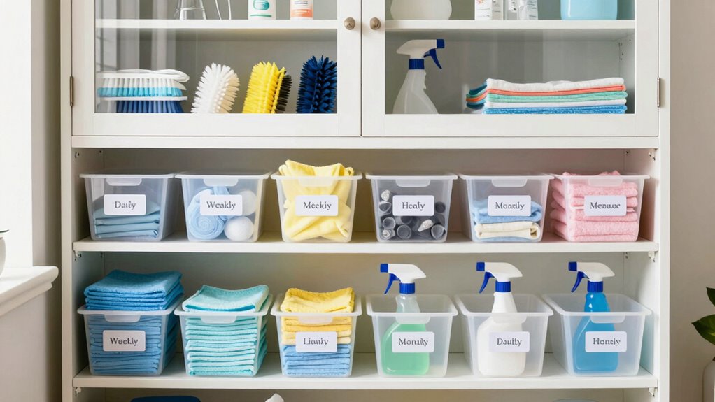 organized cleaning tools system