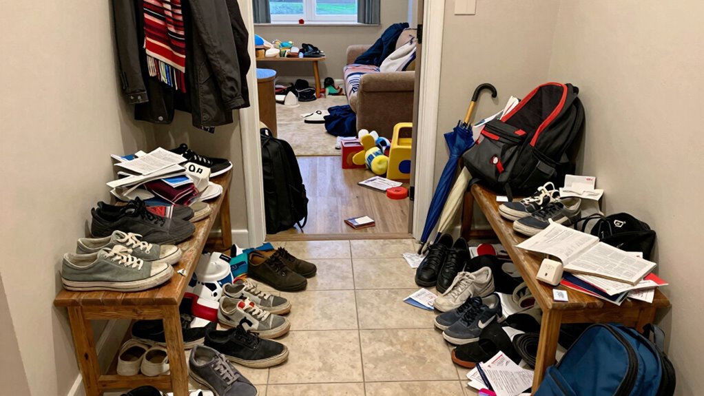 organized entryway reduces clutter