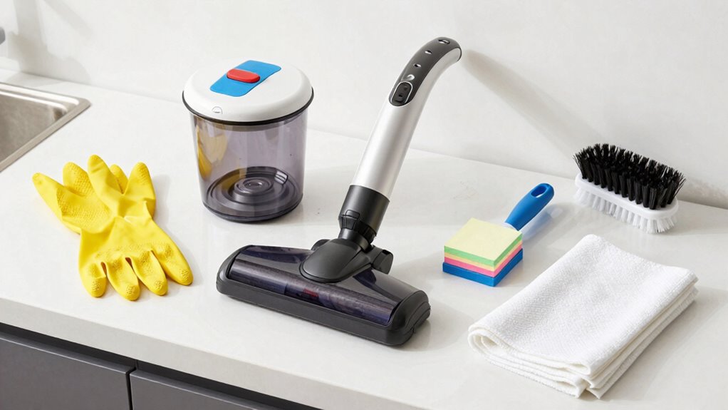 organized pet hair cleanup