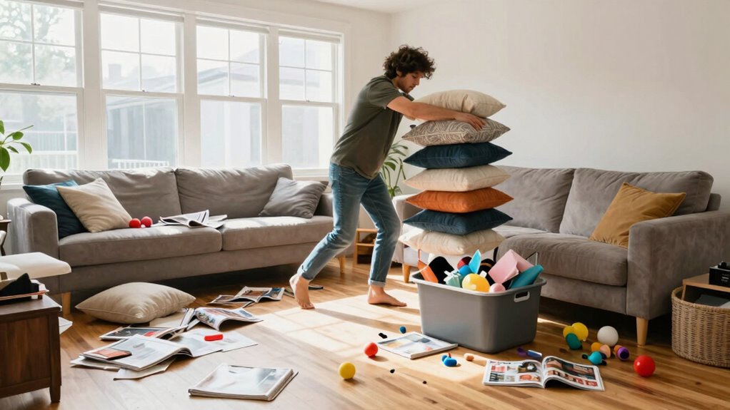 quick decluttering and organizing
