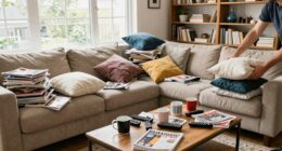 quick living room cleanup