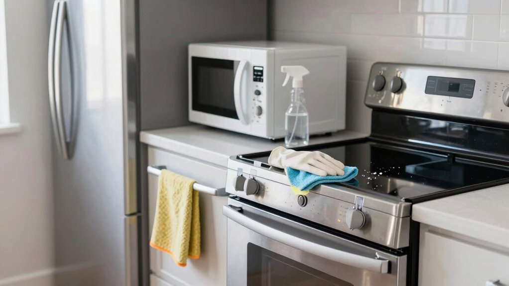 regular appliance cleaning routine