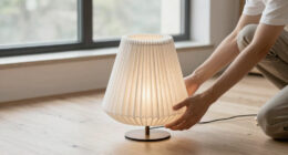 atelier oï and A-POC ABLE ISSEY MIYAKE sculpt lamps from wire and pleated cloth