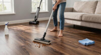 Flooring experts: New apartment vinyl plank/laminate floor keeps leaving brown residue on socks and wipes