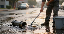 Los Angeles-area Water Main Break Floods West Hollywood Streets, Causes Sinkhole - CBS News