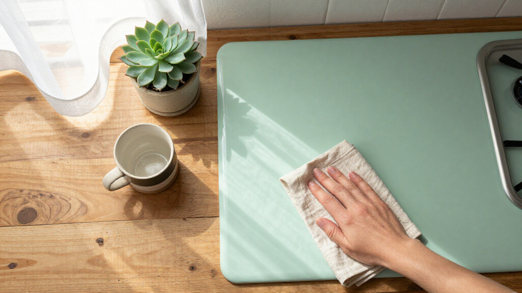 A Renter-Friendly Redo Took A Mint Green Kitchen From Dated To Boho