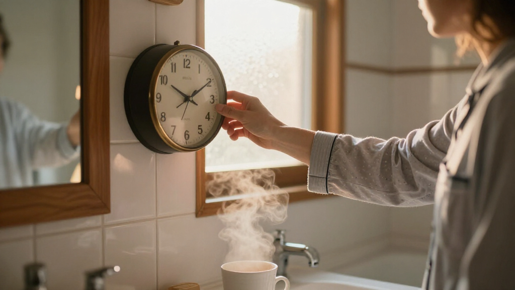 I Moved A Clock To My Bathroom, And It Changed My Morning Routine Forever