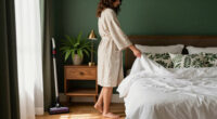 A Bright White Bedroom Is Now A Green Cocoon “Inspired By The Forest”