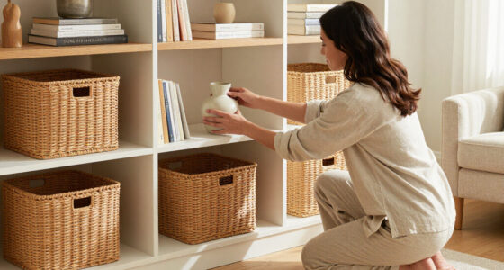 Her 4 Simple Tips Transformed My Cluttered Built-in Bookshelf Into An Organized One
