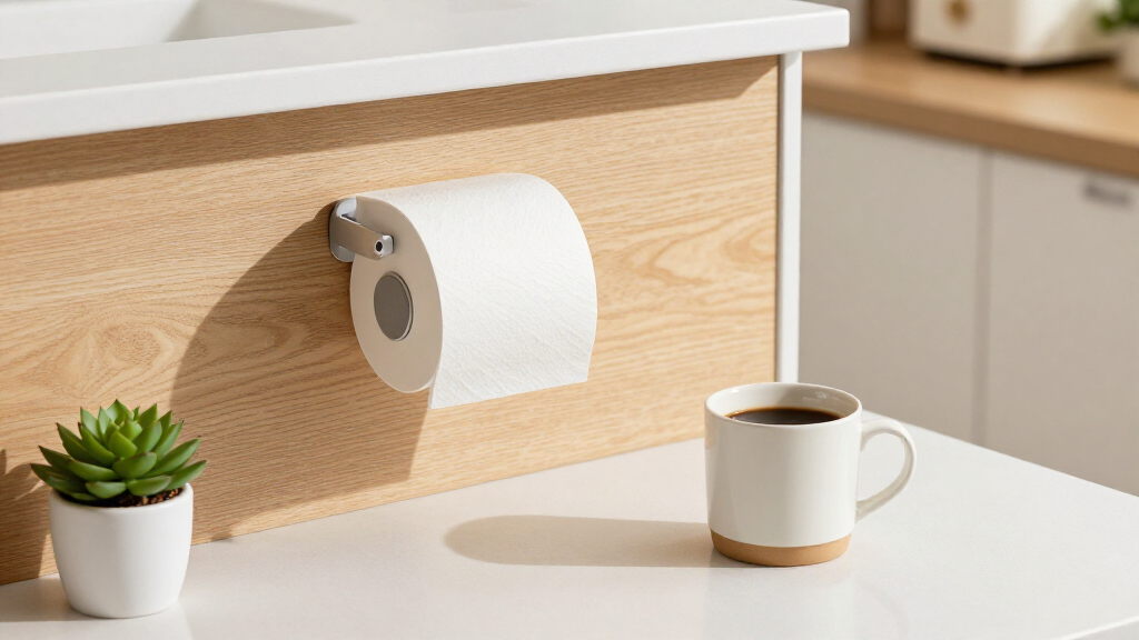 I Put A Toilet Paper Holder In My Kitchen, And It Looks So Cute