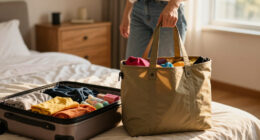This Quince Expandable Tote Holds Everything My Suitcase Can’t On Flights