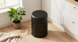 This Stylish Trash Can Is “Perfect” For Small Spaces (And Gives Art Deco Vibes!)