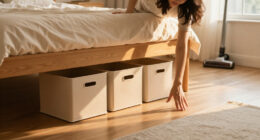 A Surprising Spot I Use As Storage To Make My Bedroom Look 5X Its Size