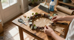 Save Scrap Paper To Craft An Easy, Rustic Wreath