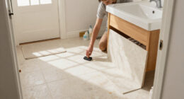 The Dunelm Adhesive Floor Tiles That Have Completely Transformed My Bathroom For £86
