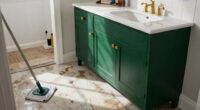 They Hated This Bathroom Until A Bold Green Redo Made It Modern