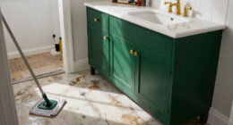 They Hated This Bathroom Until A Bold Green Redo Made It Modern